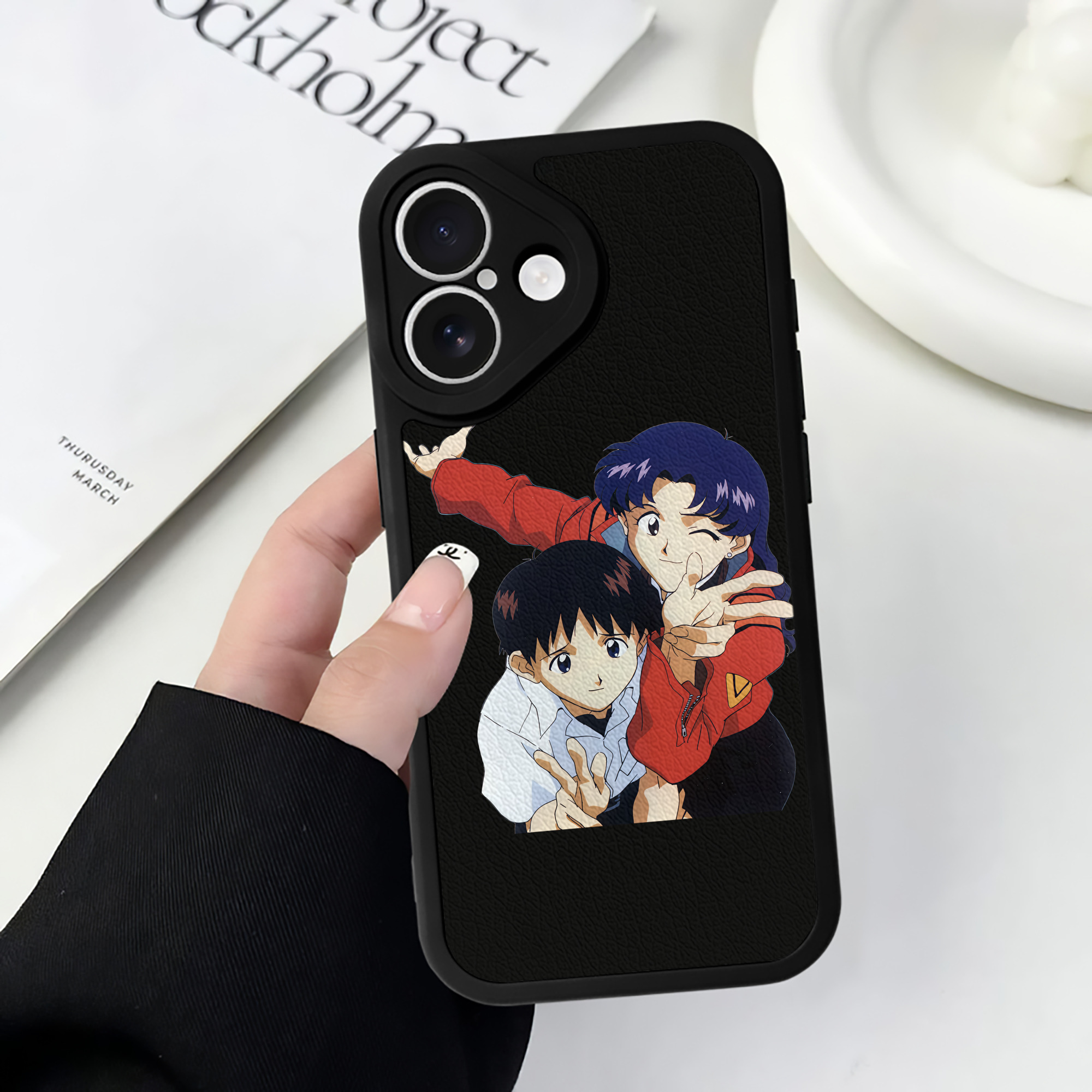（画像用） EVA 新世紀エヴァンゲリオン 【iPhone 16シリーズ対応】シリコンスマホケース（レザー調） 材質：シリコン